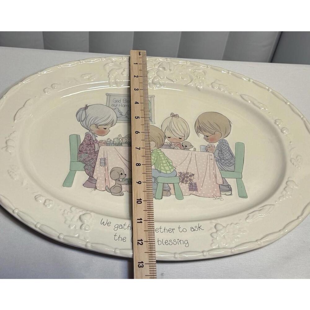 Precious Moments "We Gather Together To Ask The Lords Blessing"‎ Serving Platter - Picture 4 of 5